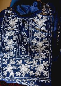 Elegant Blue Embroidered 3 ps kurti set