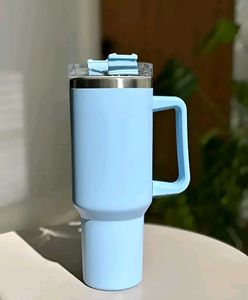 Light Blue Tumbler with Handle