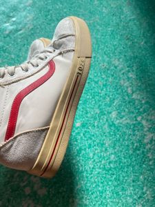 Imported Red Striped High-Top Sneakers