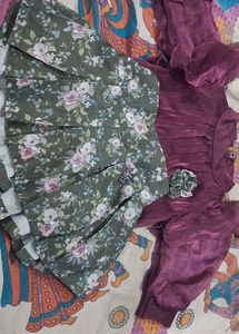 Elegant Purple Crinkle Top