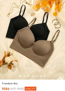 Comfortable Black And Skin Tone Everyday Bra Free