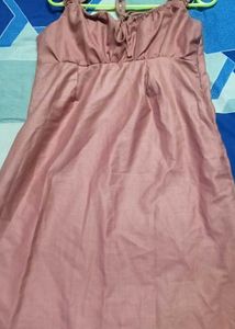 Mauve Tie-Front Dress