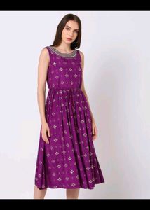 Elegant Purple Midi Dress