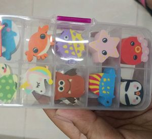 Cute Cartoon Erasers Box