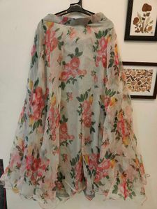 Floral Print Ethnic Skirt