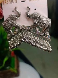 Elephant Oxidised Earrings