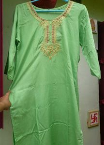 Green Embroidered Kurti