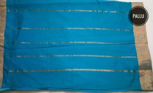 Blue Polycotton Saree