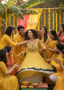 Haldi Wedding Function Gown
