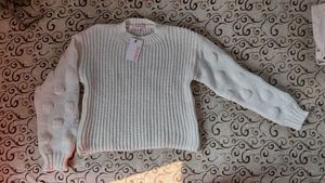 URBANIC White Crop Sweater Women