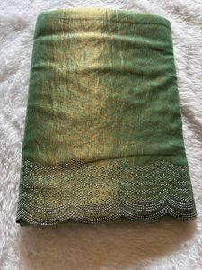 Elegant Green Saree😻