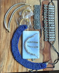 5 Necklace Combo+ 2 earrings set