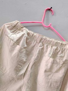 Zara Cream Cotton Pant For Men