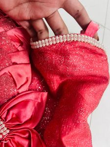 Elegant Coral Party Dress