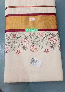 Kerala Cotton Saree with Blouse