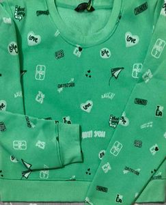 Green Print Sweatshirt
