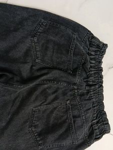Charcoal Colour Mom Jeans