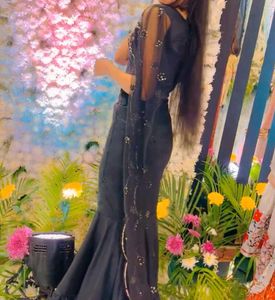 Elegant Black Indowestern Gown
