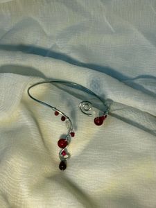 Red Beaded arm Cuffs