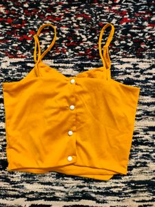 Mustard Bow Cami Top