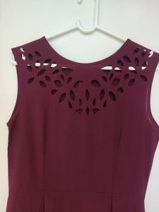 Burgundy Sleeveless Dress
