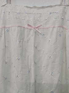 Vintage White Floral Maxi Dress