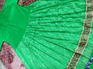 Elegant Green &amp; Royal Blue Traditional Lehenga