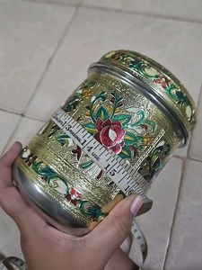 Golden Beautiful Container With Design