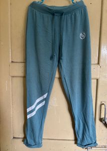 Teal Joggers with Stripes