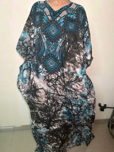 Boho Print Kaftan Dress