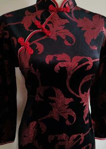 Floral Cheongsam Velvet Dress