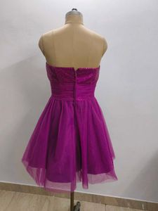 Purple Sequin Tulle Party Dress