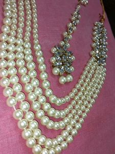 🔥offer New Kundan moti 4 Piece Set