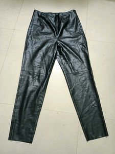 Black Faux Leather Pants