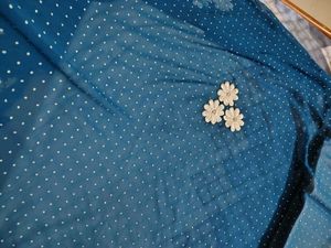blue georgette saree