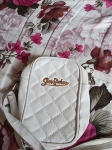 White Quilted Crossbody Bag