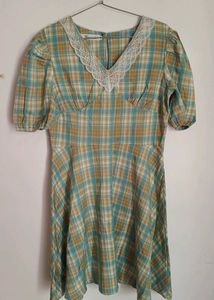 Vintage Plaid Mini Dress