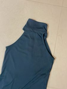 Chic Blue Bodycon Midi Dress