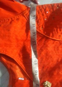 Orange Floral Top( 34 size)