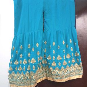 Elegant Embroidered Gharara