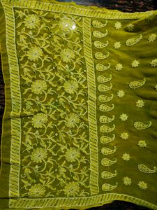Mesmerising Pure Georgette Chikankari Saree