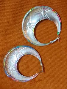 Spalded Colour Loop Earrings