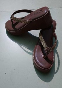 H&amp;M Brown Wedge Sandals