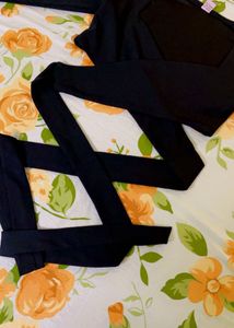stylish new Black crop top with tag....