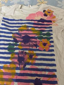 Floral Striped Tee