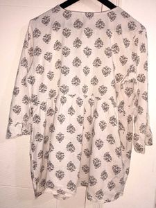 Patterned White short kurti