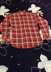 Allen Solly Red Checked Shirt