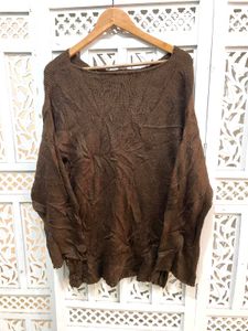Brown Knit Sweater A