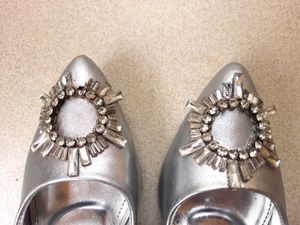 Stepping Embellished Heeled Pumps