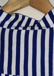 Trendy New Striped Blue &amp; White Shirt